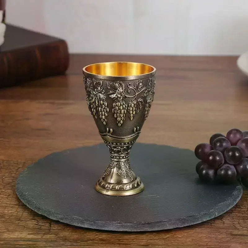Vintage Alloy Mini Liquor Glass 30ml – Retro European Goblet Mini Liquor Goblet SPOT