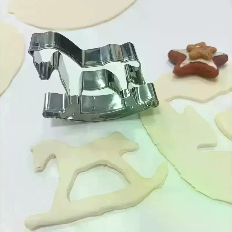 Stainless Steel Rocking Horse Cookie Cutter – Biscuit & Fondant Cookie Cutter Mold SPOT