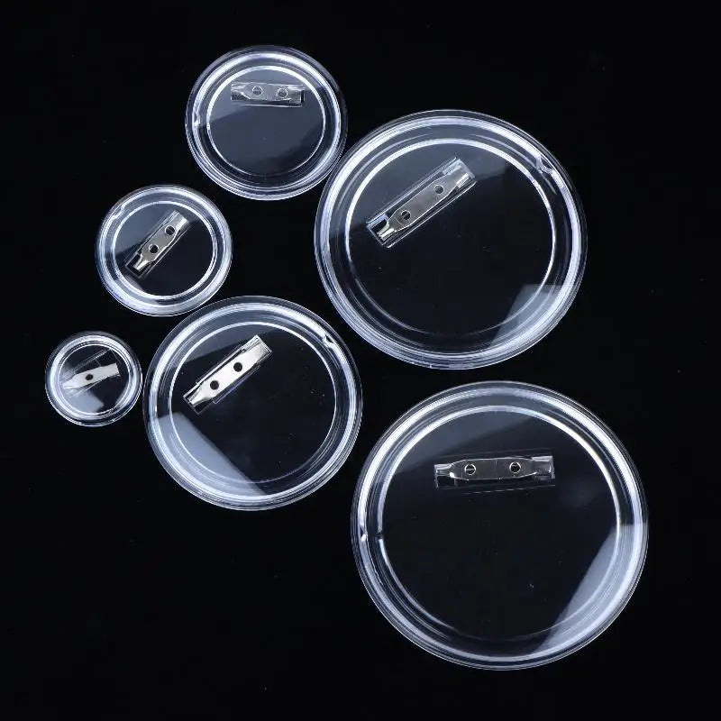 10-Pack Blank Transparent Acrylic DIY Button Pins | Custom Badge DIY Badge Pin Set SPOT