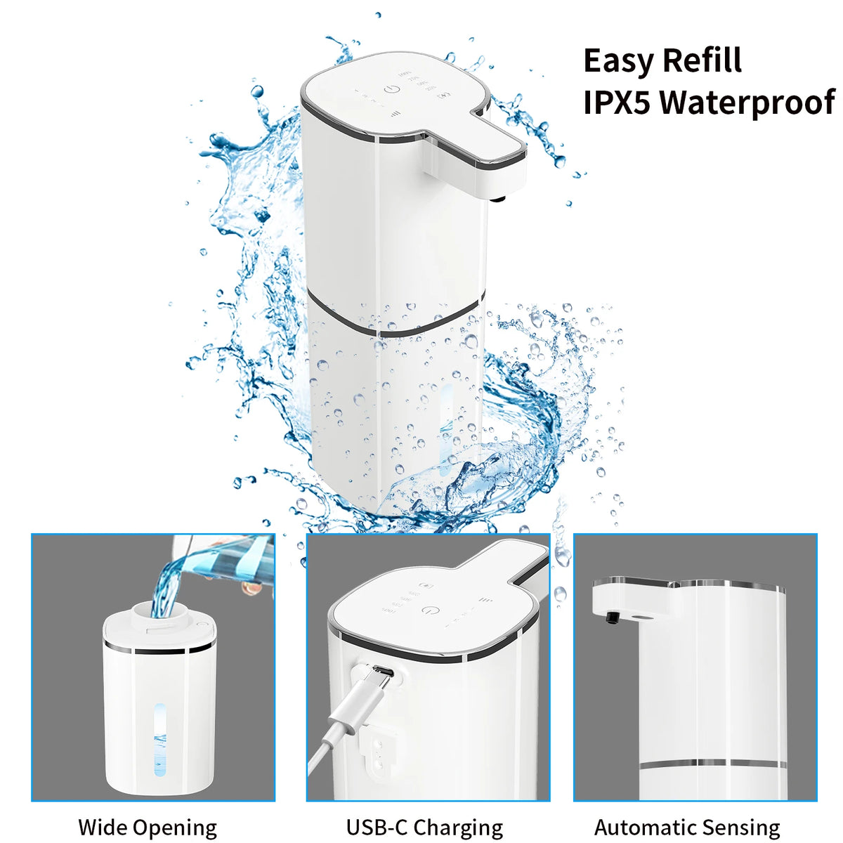Touchless Wall-Mounted Foam Soap Dispenser 420ml Auto Sensor Automatic Soap Dispenser SPOT