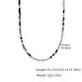 Faceted Crystal Bead Necklace – Silver Beaded Chain for Women Beaded Necklace SPOT NC-3197S01
