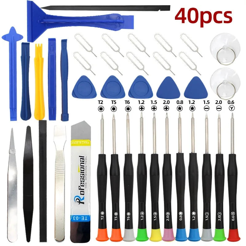40-in-1 Phone Repair Tool Kit – Screwdriver Set for iPhone Phone Repair Kit SPOT 40PCS Set