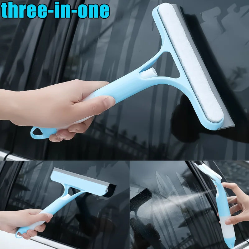 3-in-1 Glass Wiper Scraper with Spray Bottle | Window Cleaner Glass Wiper Scraper SPOT