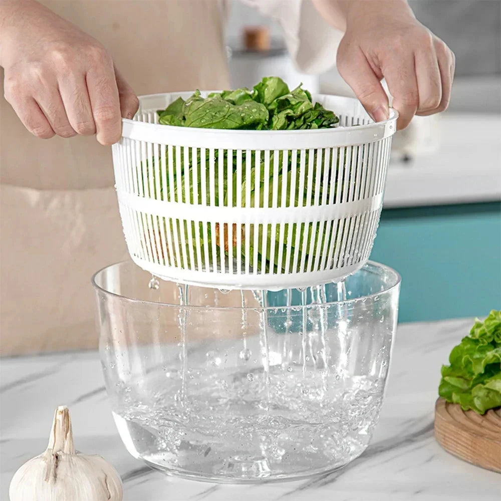 3L One-Handed Salad Spinner – Wash, Drain & Dry with Lid Salad Spinner SPOT