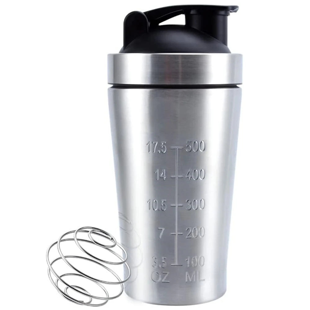 Stainless Steel Protein Shaker Bottle 500/739ml – Leak Proof Protein Shaker Bottle SPOT