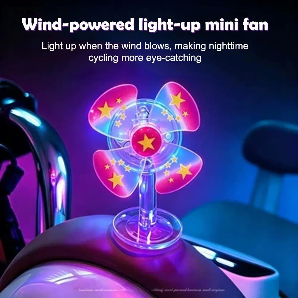 Wind-Powered LED Windmill Handlebar Decoration – Bike & Helmet Bike Decoration Accessory SPOT