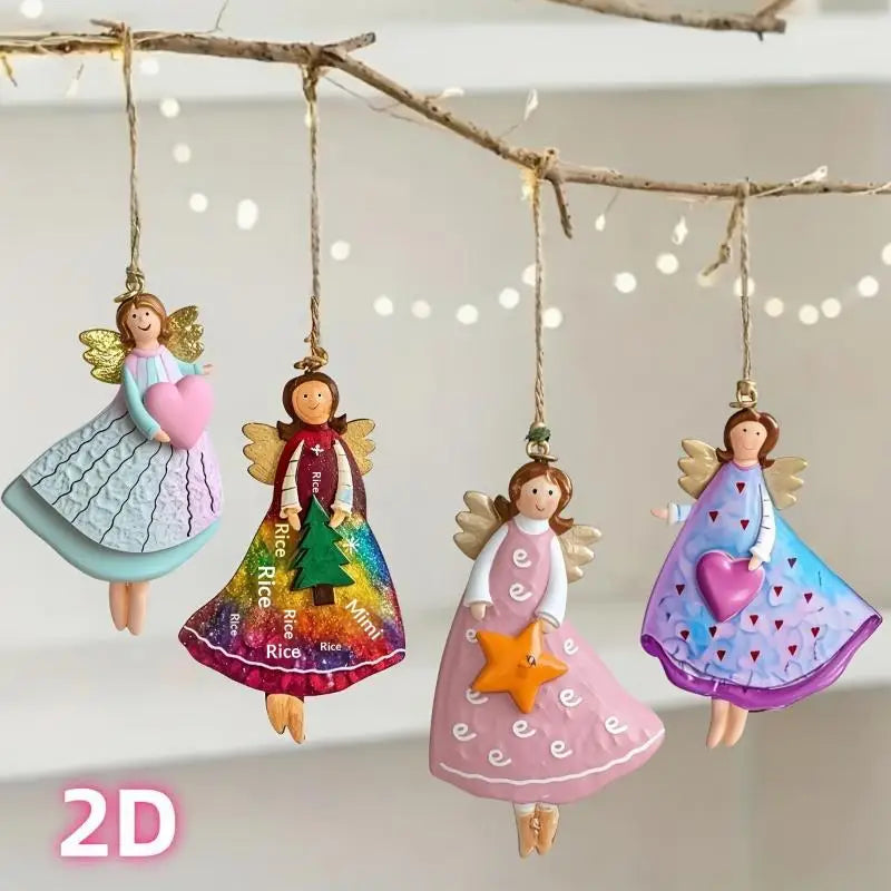 4-Pack Vintage Handmade Angel Christmas Ornaments | Set of 4 Christmas Ornaments SPOT A2