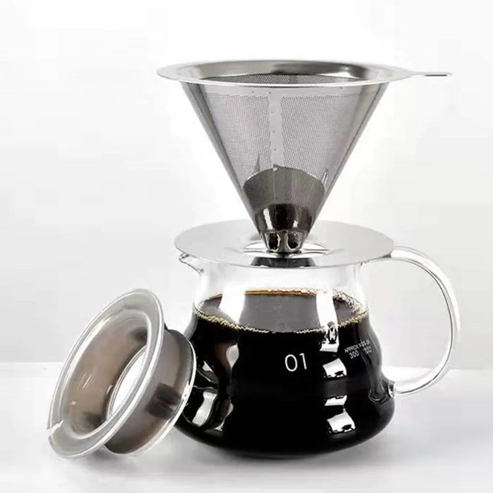 Double Layer Stainless Steel Pour Over Coffee Filter & Dripper Coffee Filter Dripper SPOT