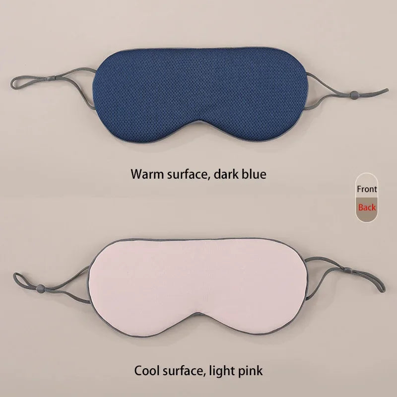 Korean Ice Silk Sleep Mask – Warm & Cool, Light Blocking Sleep Eye Mask SPOT Blue