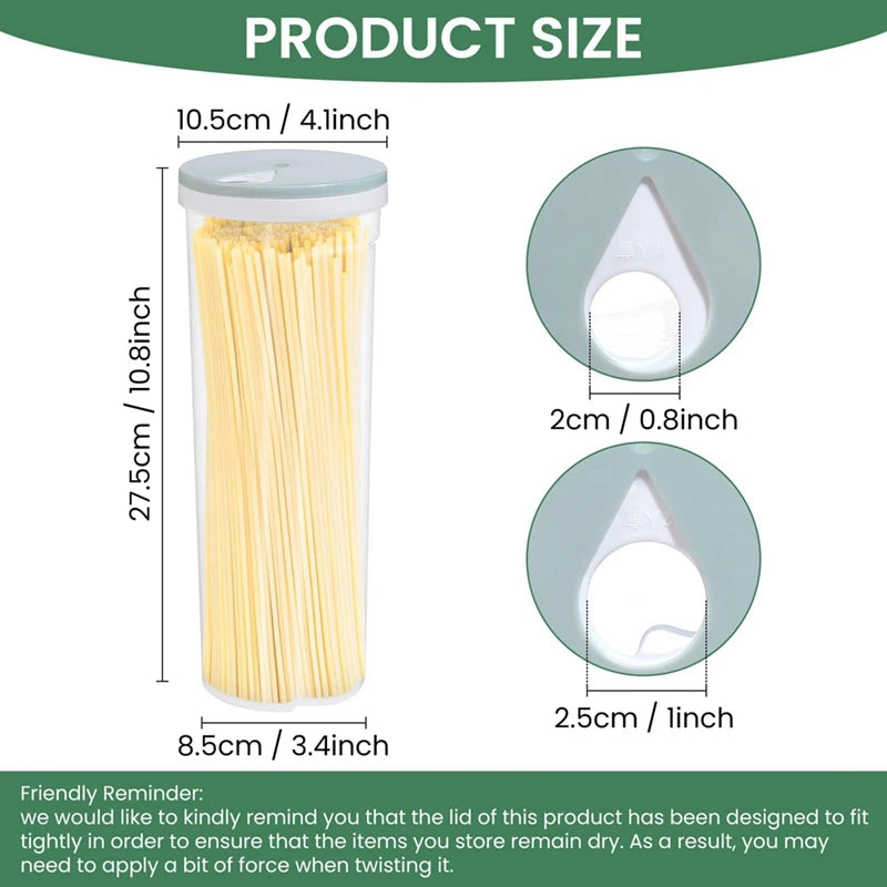 Spaghetti & Pasta Storage Container with Locking Lid Food Storage Container SPOT