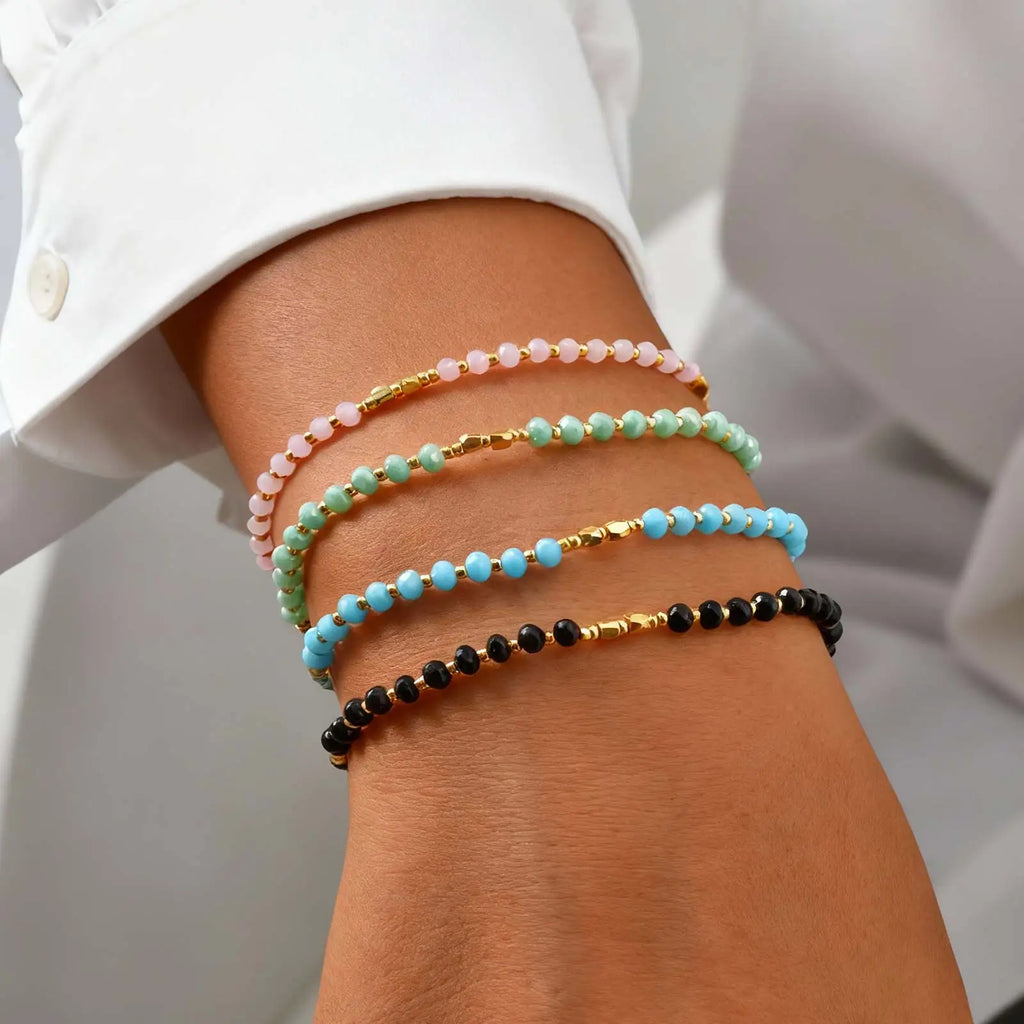 Handmade Multicolor Seed Bead Bracelet – Boho Stackable Women Beaded Bracelet SPOT