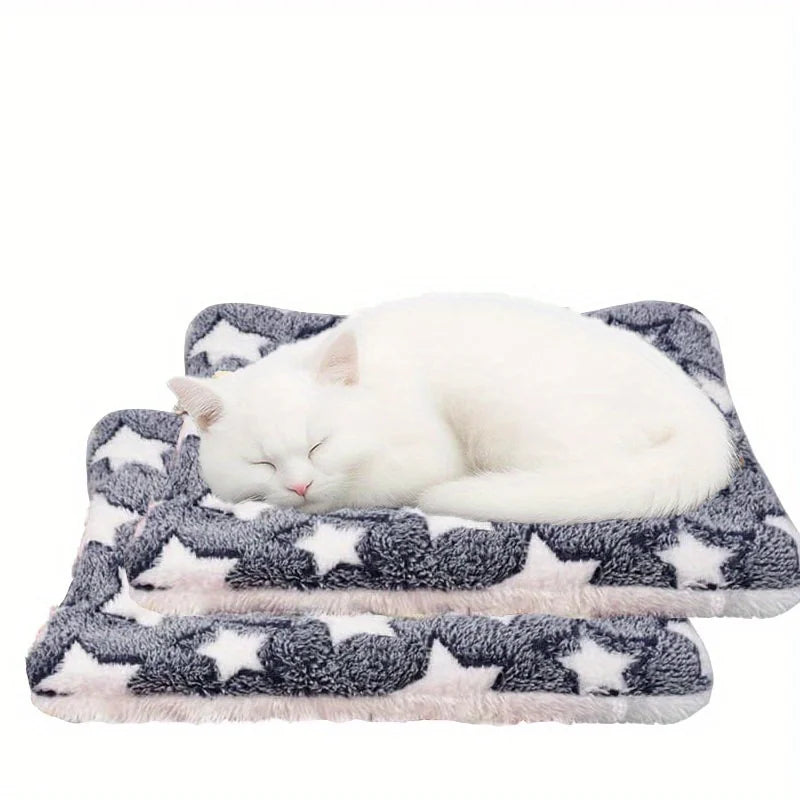 2-Pack Soft Plush Beds for Guinea Pigs, Hamsters & Small Pets Small Animal Bed SPOT Light Gray 2PCS 32x25cm