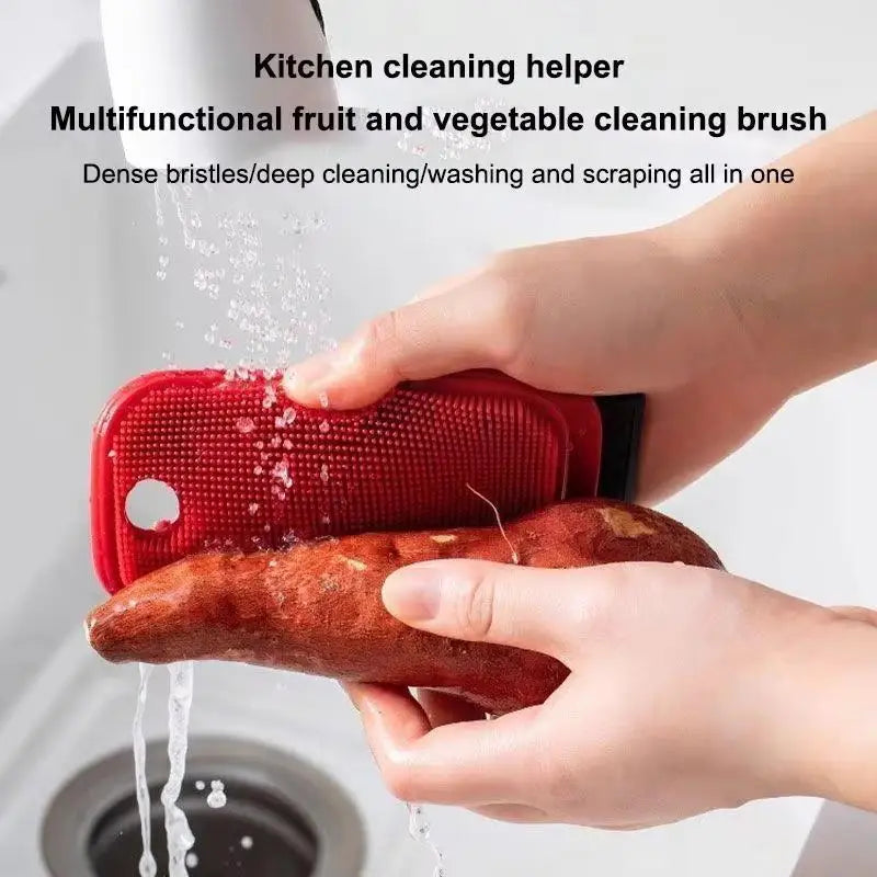 Double-Sided TPR Dish Scrubber – Non-Scratch Kitchen Brush Kitchen Cleaning Brush SPOT