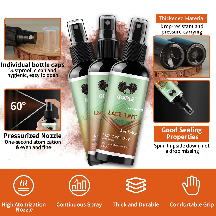 Goiple Lace Wig Kit – Tint Spray, Adhesive, Edge Wax & Oil Wig Installation Kit SPOT