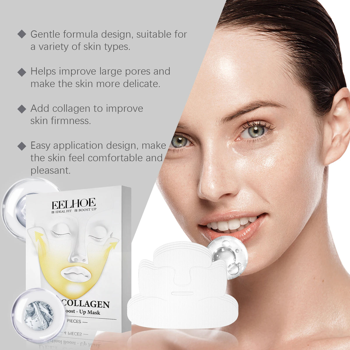 EELHOE Collagen Retinol Firming Face Mask – 4-Pack Firming Face Mask SPOT