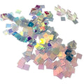 Rainbow Holographic Acrylic Squares – Iridescent Craft Sheets Acrylic Craft Tiles SPOT 100 pcs