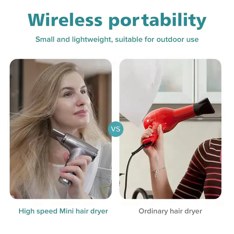 Wireless Cordless Hair Dryer – 110,000 RPM Negative Ion Blower Cordless Hair Dryer SPOT