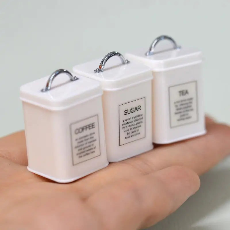 3-Pack 1/6 Scale Miniature Dollhouse Coffee Tin Cans – DIY Dollhouse Accessories SPOT