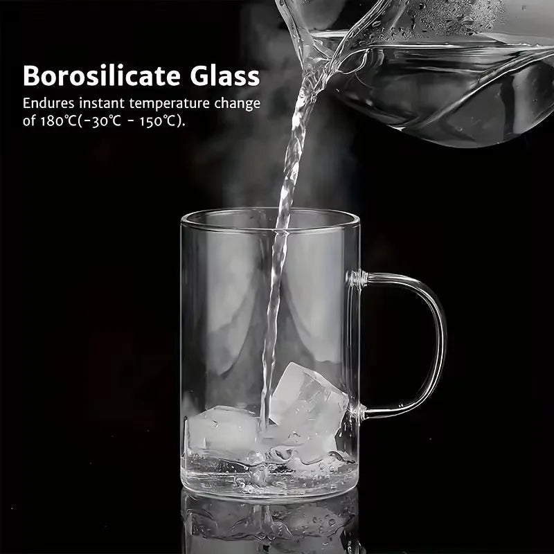 KEMORELA 500ml Borosilicate Glass Tea Mug with Steel Infuser Glass Tea Infuser Mug SPOT