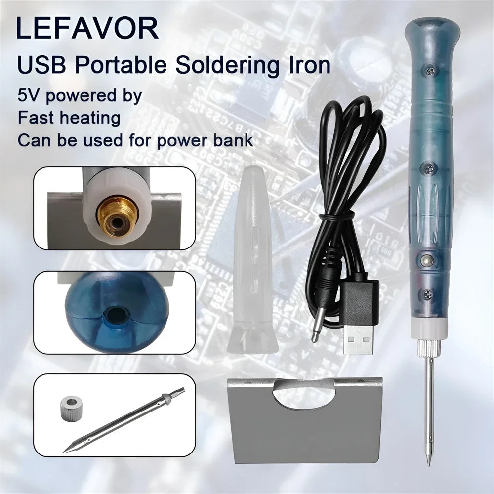 Portable Mini USB Soldering Iron – 8W Electric Welding Pen USB Soldering Iron SPOT