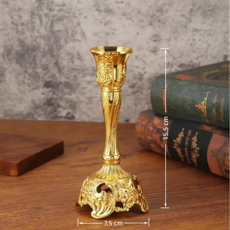 Retro Zinc Alloy Candelabra – Wedding & Dining Table Candlestick Candle Holder SPOT