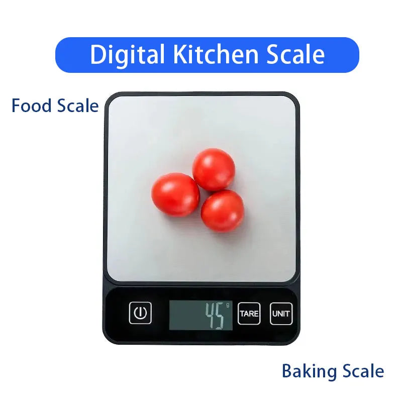 LCD Digital Kitchen Scale 10kg/1g – Precision Food & Baking Digital Kitchen Scale SPOT