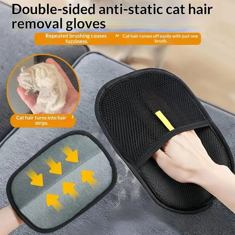 Electrostatic Pet Hair Removal Glove – Reusable Lint Remover Pet Hair Remover Glove SPOT