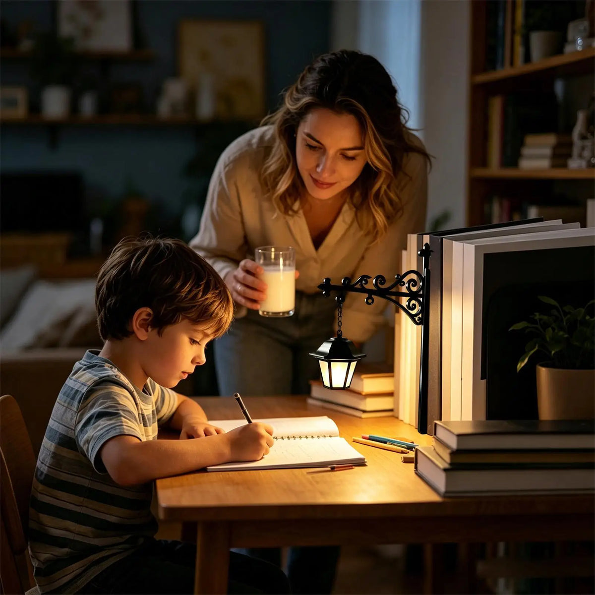 Vintage Cordless LED Bookshelf Lantern – Warm Ambient Lamp Decorative Lantern Lamp SPOT