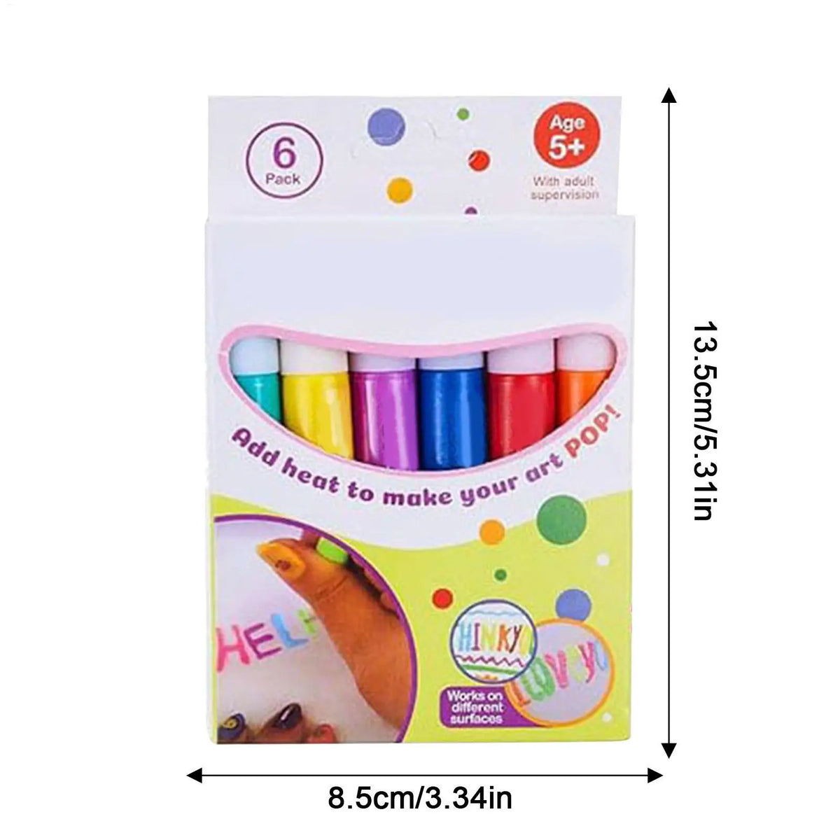 3D Puffy Popcorn Pens Set – DIY Bubble Drawing Kit for Kids Kids Art Pen Set SPOT