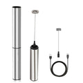 USB Rechargeable Electric Milk Frother – Stainless Steel & 2 Whisks Electric Milk Frother SPOT Default Title