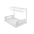 2-Tier Sliding Under Sink Organizer Rack – Kitchen & Bathroom Under Sink Organizer SPOT White