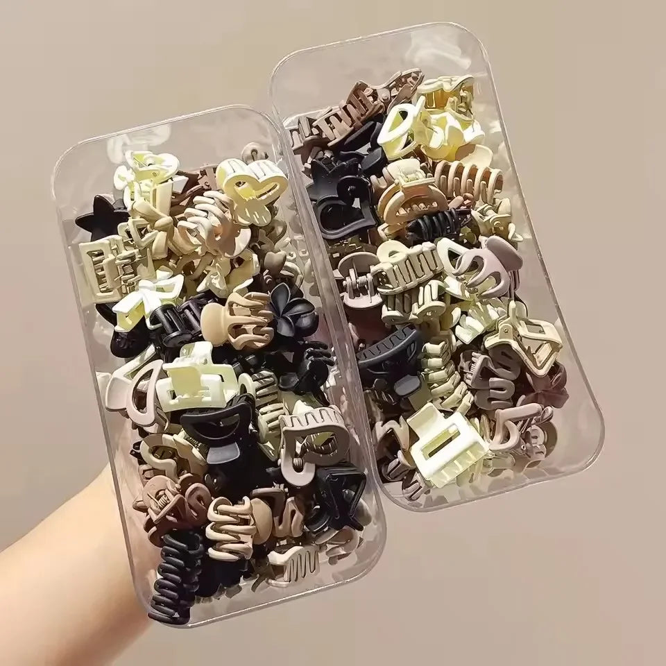Beige Mini Hair Clips Mixed Pack – Small Cute Barrettes Mini Hair Clips SPOT