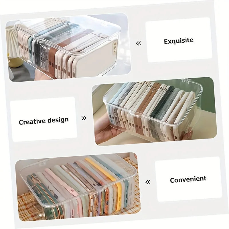 Acrylic Clear Clamshell Desk Organizer for Home, Office & School Desk Organizer Box SPOT