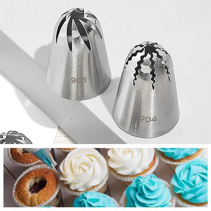 Stainless Steel Icing Piping Tips – Reusable Cake Nozzles Cake Decorating Nozzle SPOT