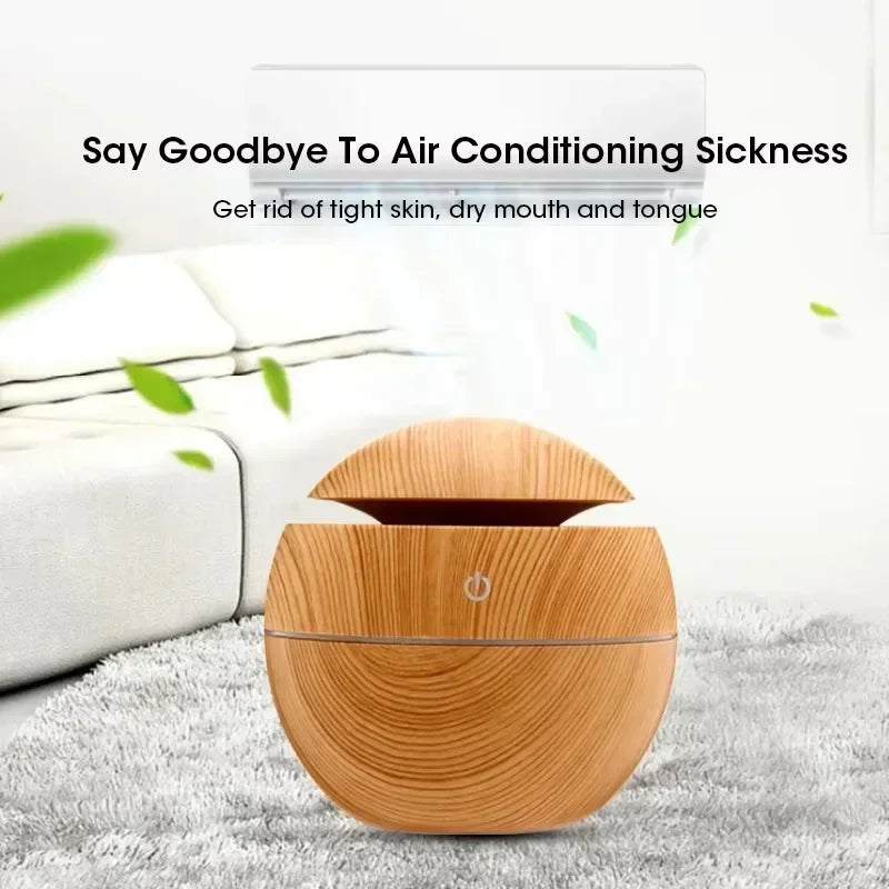 Mini Woodgrain USB Ultrasonic Essential Oil Diffuser & Humidifier Ultrasonic Oil Diffuser SPOT