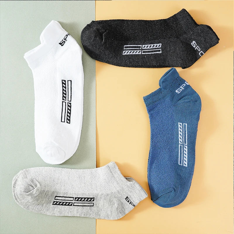 10-Pack Men's Breathable Mesh Ankle Socks – Low Cut Athletic Men's Ankle Socks SPOT