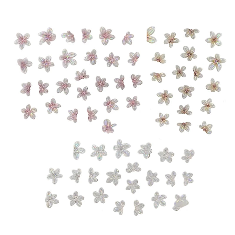 5-Petal Flower Nail Stickers – Floral DIY Nail Art Decals Nail Art Stickers SPOT