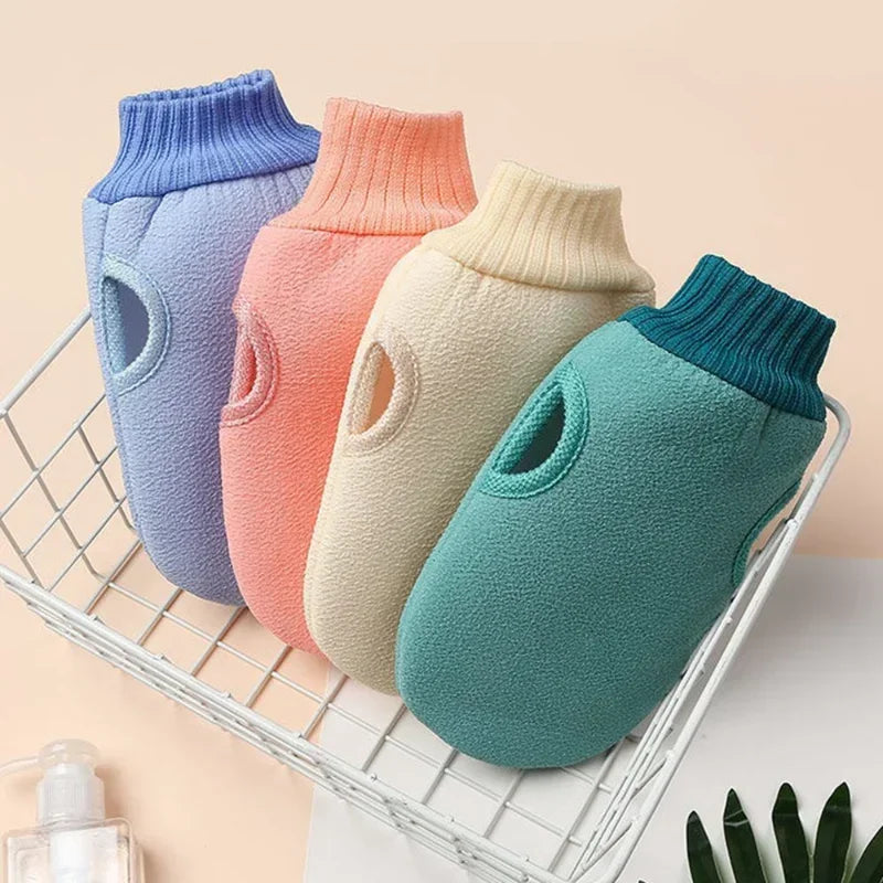 Exfoliating Bath Scrub Mitt Gloves – Body Massage & Cleansing Exfoliating Scrub Mitt SPOT