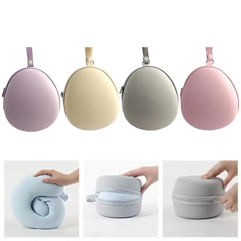 EVA Hard Shell U-Shaped Neck Pillow Carry Bag | Travel Case Travel Pillow Case SPOT