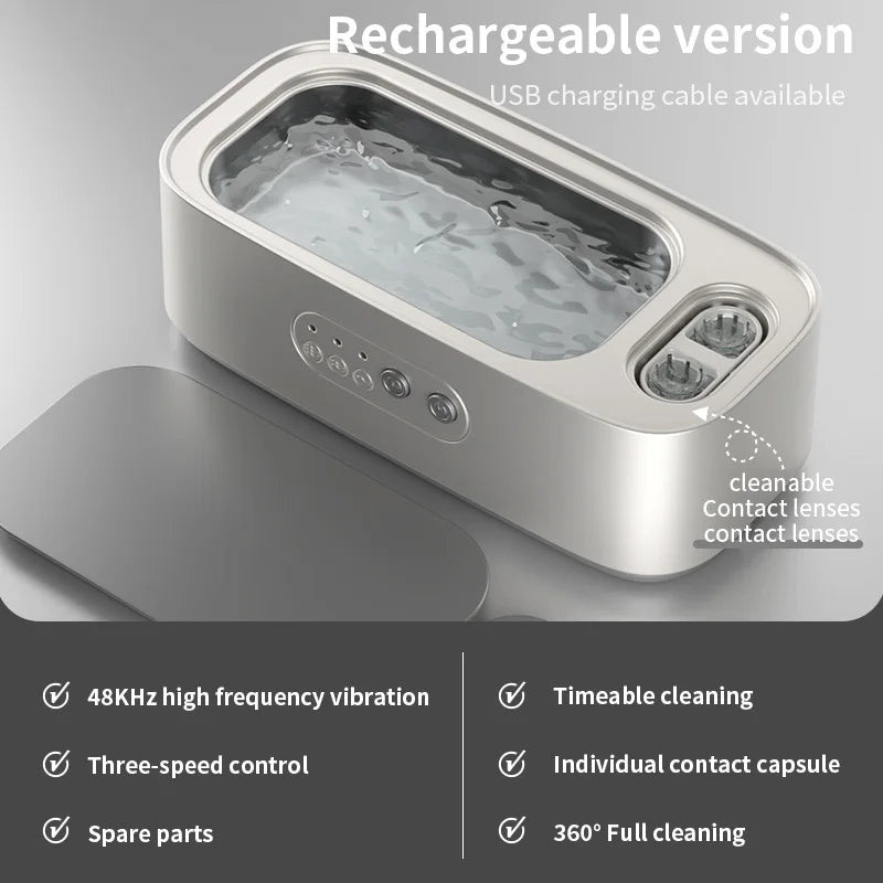 48kHz Ultrasonic Cleaner – Jewelry, Glasses & Contact Lens Ultrasonic Cleaner SPOT WHITE
