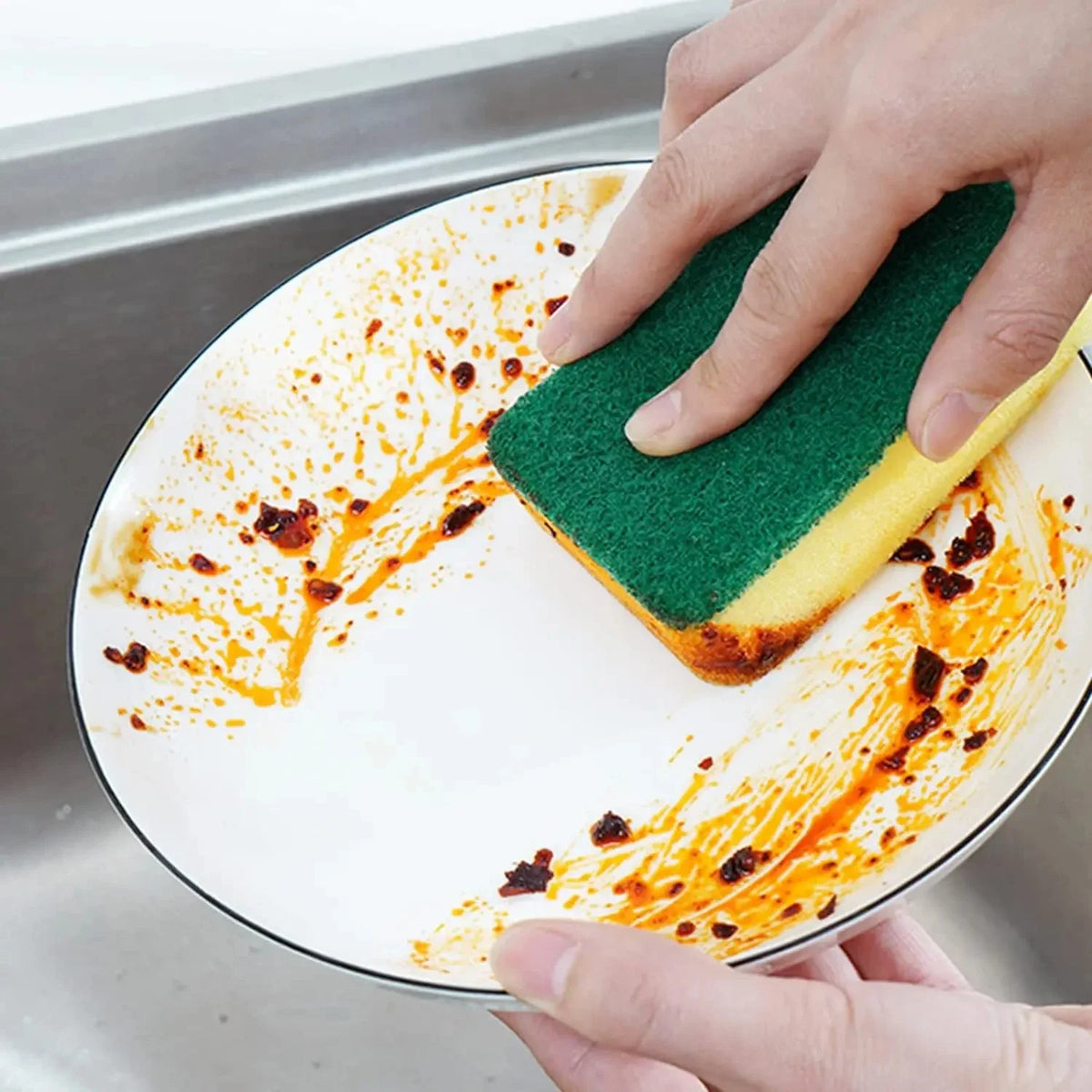 Double-Sided Kitchen Sponge Scrubbers – Grease Cleaning Set Kitchen Sponge Scrubber SPOT