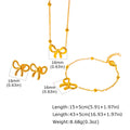 Stainless Steel Bowknot Jewelry Set – Necklace, Bracelet & Earrings Jewelry Set SPOT S-323G