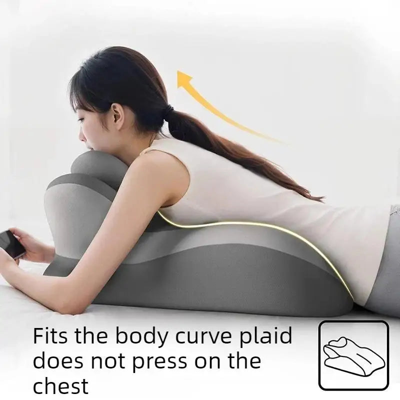 Ergonomic Prone Bed Pillow – Stomach Lying Support Cushion Bed Support Pillow SPOT