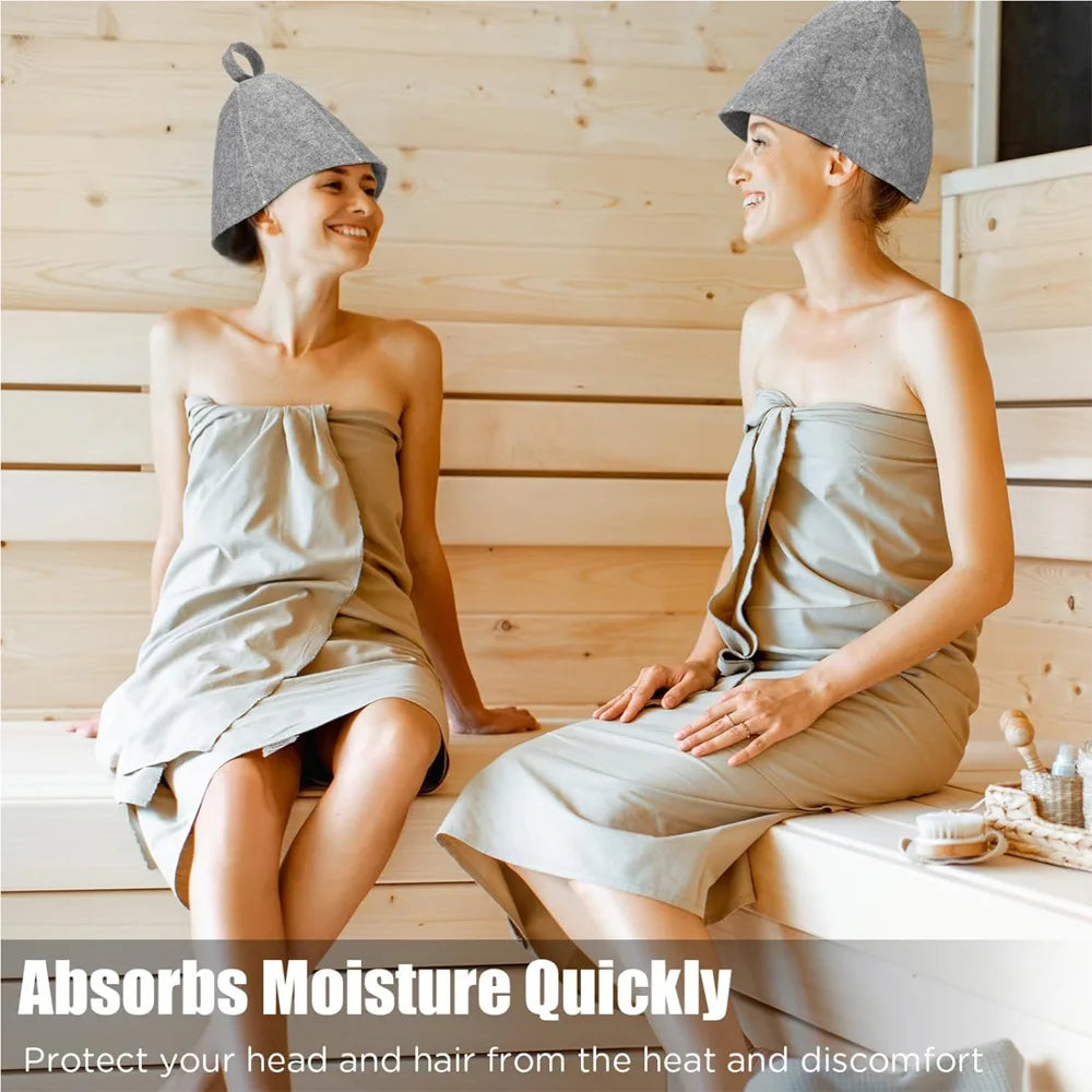 Wool Felt Sauna Hat – Heat-Protective Hair Cap, One Size Sauna Hat SPOT