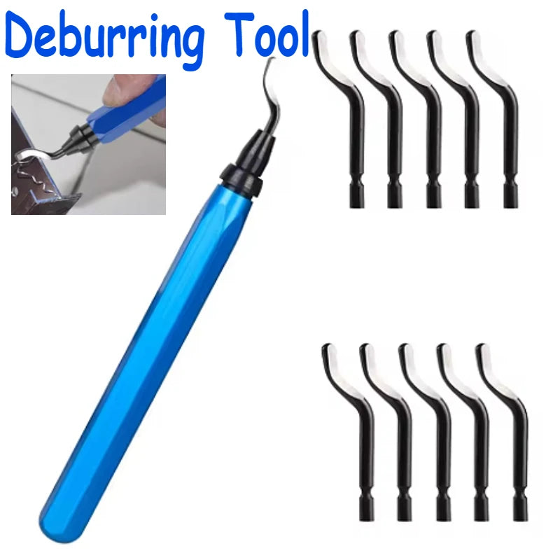 Deburring Tool with Metal Blade Accessories – Red & Blue Deburring Hand Tool SPOT