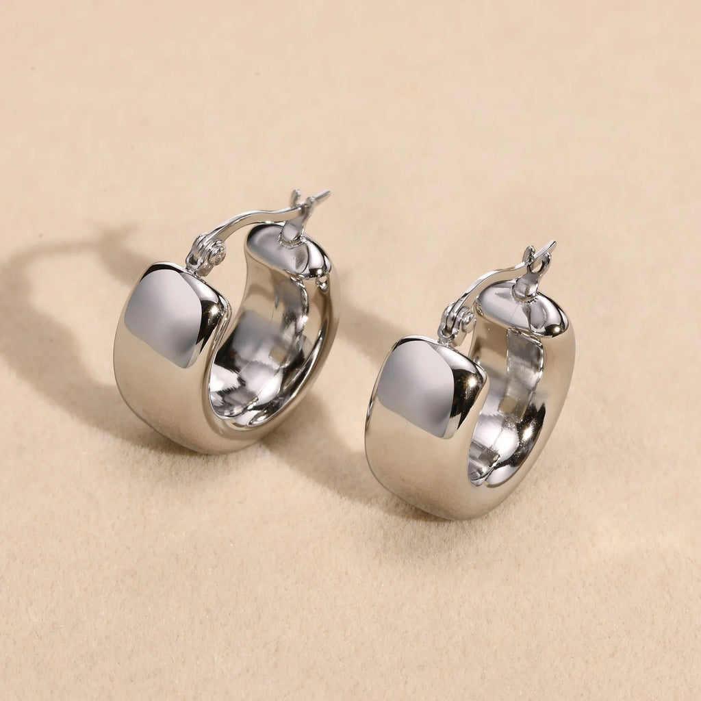 Meaeguet Tube Huggie Hoop Earrings – Stainless Steel Hoops Huggie Hoop Earrings SPOT