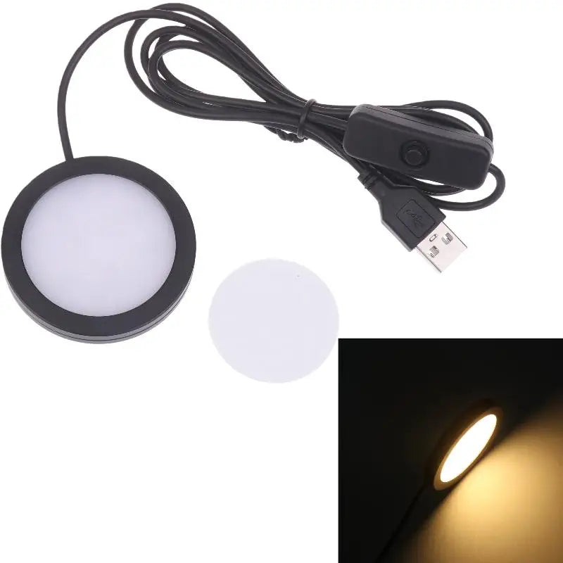 USB Ultra-Thin Round LED Light for Bambu Lab DIY Lamp Kit USB LED Lamp Part SPOT 3000K Warm light