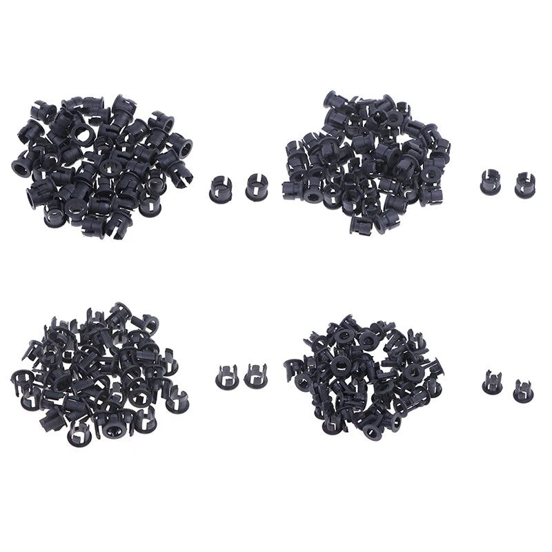 50-Pack Black LED Holders – 3mm & 5mm ABS Clips & Bezels LED Holder Clips SPOT