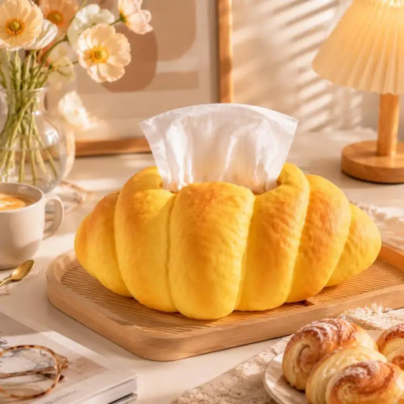 Croissant Shaped Tissue Box – Cute Bread Napkin Holder Decor Novelty Tissue Holder SPOT Default Title