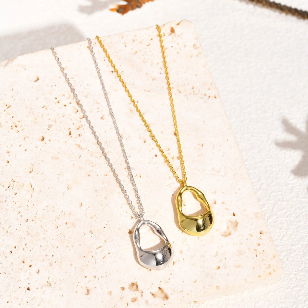 18K Gold Plated Hollow Geometric Pendant Necklace for Women Pendant Necklace SPOT
